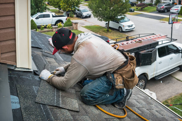 Professional Flat Roof Repair technician working in Victoria, MS